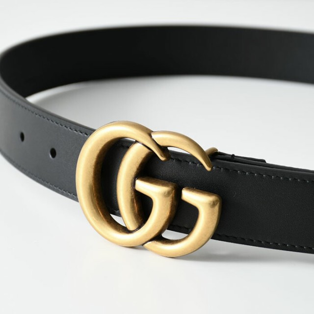 GUCCI グッチ ベルト ダブルGバックル レザーベルト 3cm幅 414516