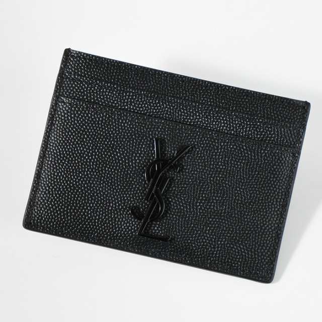 SAINT LAURENT サンローラン カードケース 485631BTY0U カサンドラ グレイン・ド・プードルエンボスレザー レディース ブラック 黒 レザ