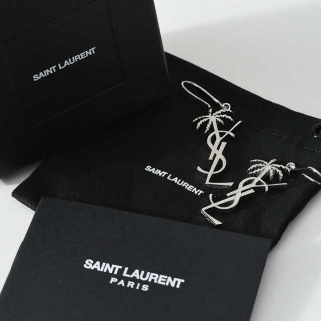 SAINT LAURENT サンローラン ピアス レディース シルバー ヤシの木