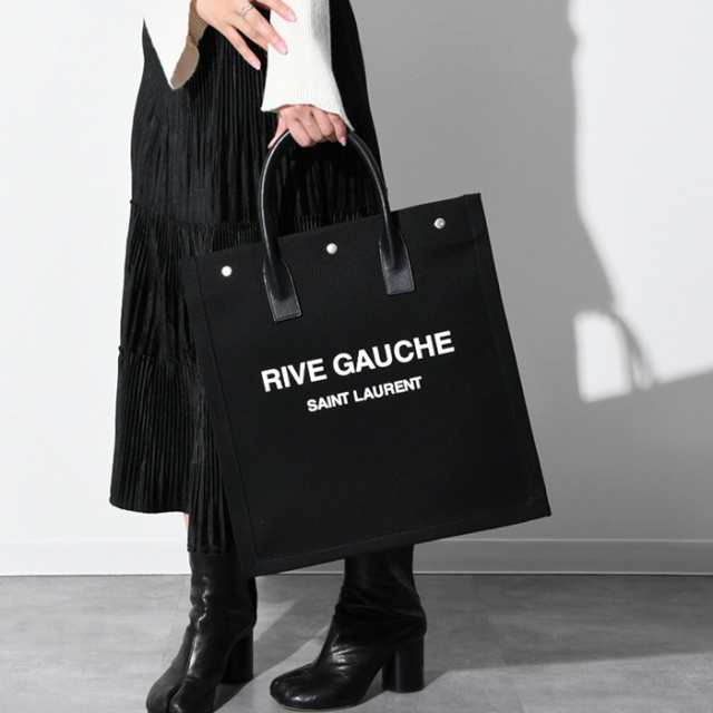 SAINT LAURENT サンローラン バッグ トートバッグ RIVE GAUCHE トート 632539 FAAVR レディース ユニセックス  リヴゴーシュ ブラック ホ｜au PAY マーケット