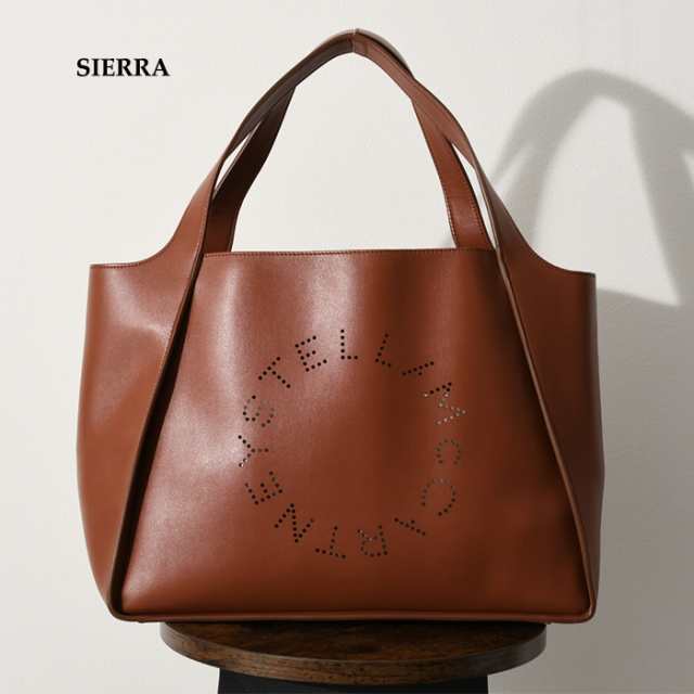 STELLA MCCARTNEY ステラマッカートニー ステラロゴ トートバッグ A4収納 502793W8542 BLACK MOSS PURE  WHITE BLUSH SIERRA｜au PAY マーケット