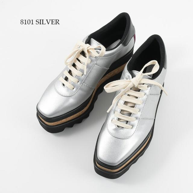 STELLAMCCARTNEY シルバー グリッター スポーツシューズ STELLAMCCARTNEY シルバー グリッター スポーツシューズ