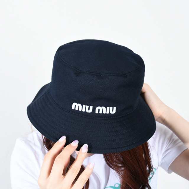 MIU MIU ミュウミュウ バケットハット 帽子 5HC196 2DXI シンプル