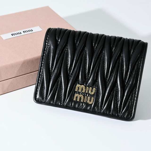 MIU MIU ミュウミュウ 財布 ミニ財布 マテラッセ レザー WALLET 5MV204 2FPP レディース ピンク レザー 2つ折り財布