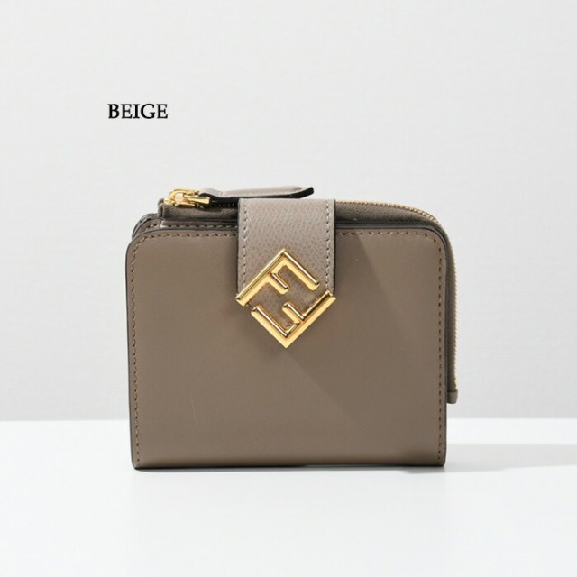 FENDI フェンディ ウォレット 財布 FF ダイヤモンドツートンレザー財布 8M0490 ALWA レディース BROWN ブラウン WHITE  ホワイト BEIGE ベ｜au PAY マーケット