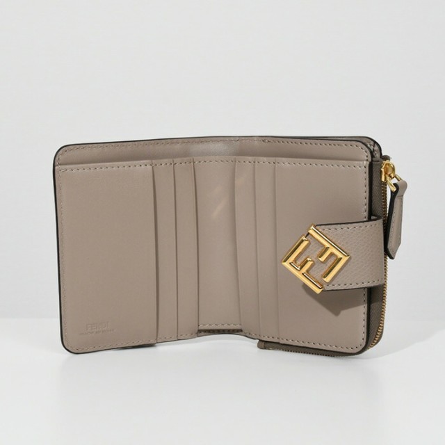 FENDI フェンディ ウォレット 財布 FF ダイヤモンドツートンレザー財布 8M0490 ALWA レディース BROWN ブラウン WHITE  ホワイト BEIGE ベ｜au PAY マーケット