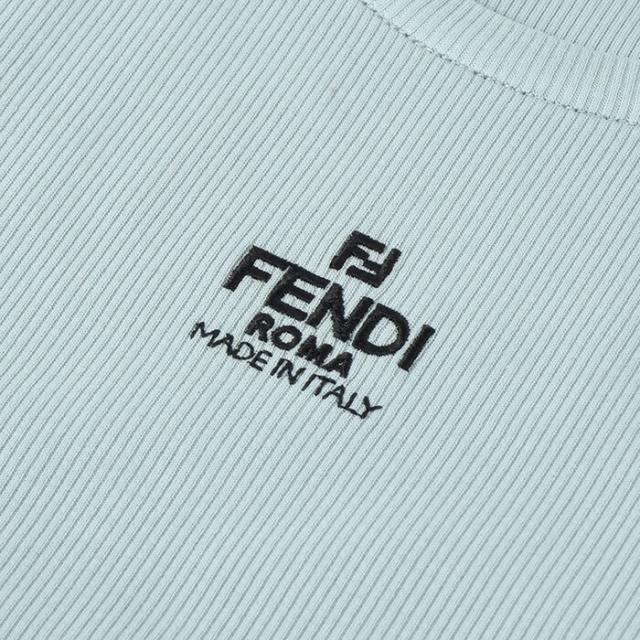 フェンディ ロゴ エンブロイダリー クロップド Tシャツ FS8110 ANQM レディース ホワイト FENDI 中古 【アパレル・小物】 FENDI フェンディ Tシャツ セーター FS8110 ANQM レディース
