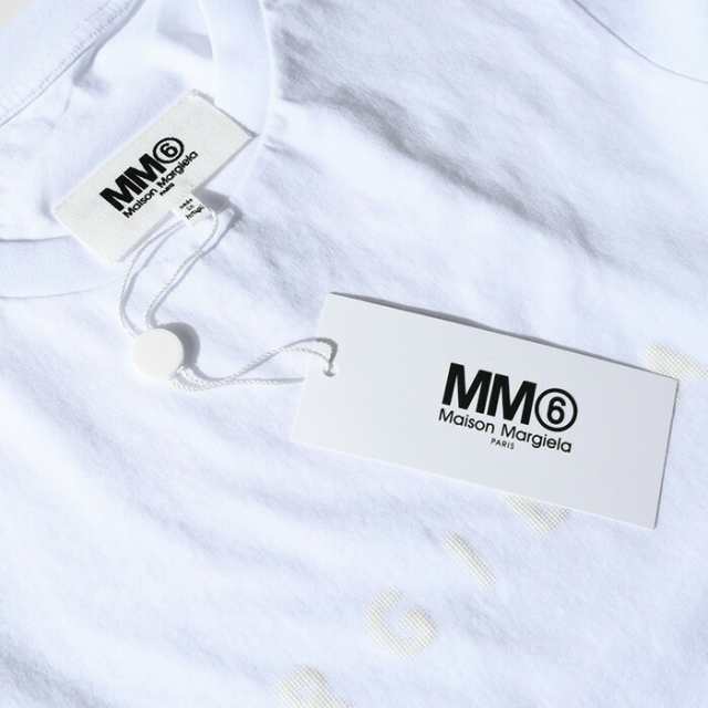 MM6 MAISON MARGIELA エムエムシックス メゾン マルジェラ Tシャツ ショートスリーブ ロゴTシャツ S52GC0265S2431  レディース WHITE ホワ｜au PAY マーケット