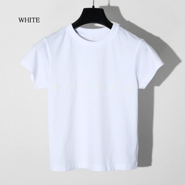 MM6 MAISON MARGIELA エムエムシックス メゾン マルジェラ Tシャツ ショートスリーブ ロゴTシャツ S52GC0265S2431  レディース WHITE ホワ｜au PAY マーケット