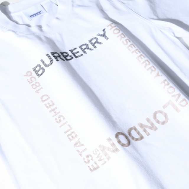 BURBERRY バーバリー Tシャツ トップス コットン 8064473 8056048レディース ホワイト ブラック シンプル ロゴ 春夏 半袖  カジュアル 人｜au PAY マーケット