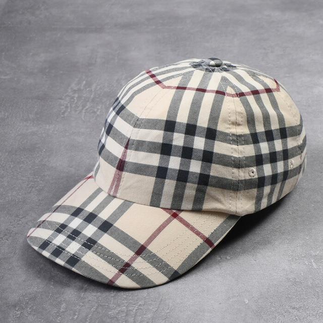 Burberry チェックコットンベースボールキャップ