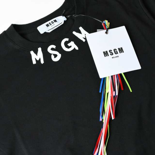 MSGM エムエスジーエム Tシャツ メンズ Uネック ロゴTシャツ 3440