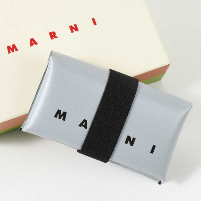 MARNI マルニ ウォレット 財布 三つ折り財布 PFMI0007U2 P5769 ユニセックス レディース ブラック ホワイト グレー コンパクト 三つ折り