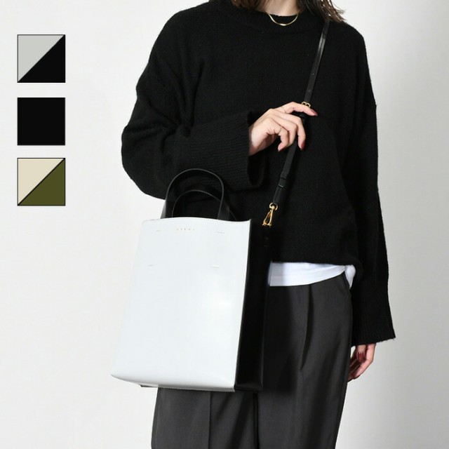 MARNI マルニ バッグ 鞄 ショルダーバッグ museo SHMPV01TY0 LV639 レディース バイカラー ハンドバッグ 2WAY モード ロゴ シンプル 人