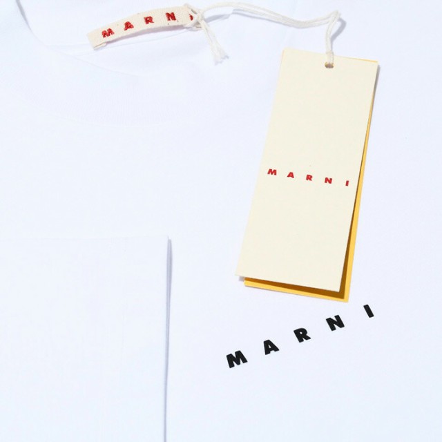 MARNI マルニ トップス ロゴ入り オーガニックコットン製Tシャツ