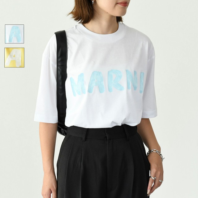 MARNI マルニ レタリング ロゴ Tシャツ レディース トップス THJET49EPHUSCS11 半袖 春夏 人気 ギフト オススメ