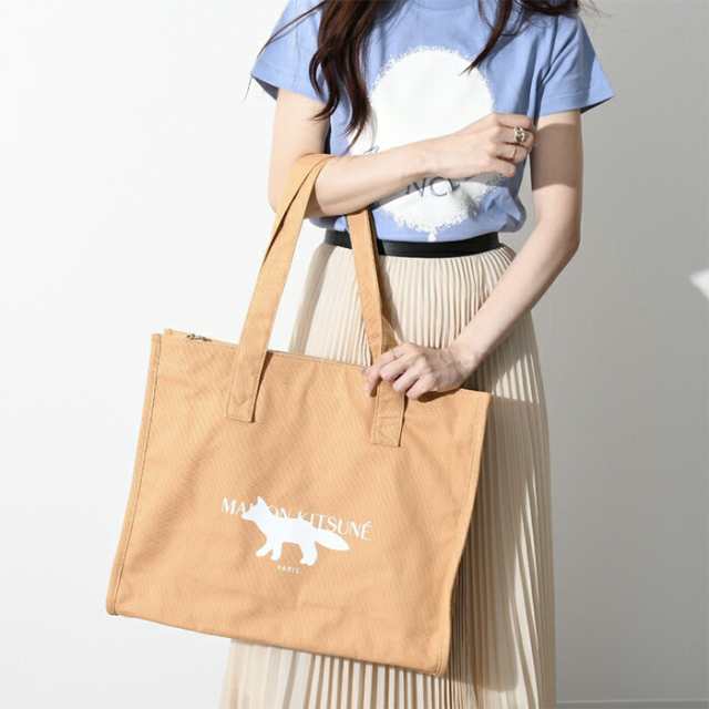 MAISON KITSUNE メゾン キツネ トートバッグ IU05154WW0052 FOX STAMP