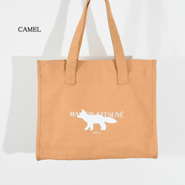 MAISON KITSUNE メゾン キツネ トートバッグ IU05154WW0052 FOX STAMP