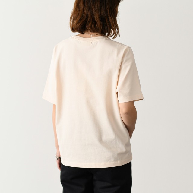 MAISON KITSUNE メゾン キツネ トップス ハンドライティング コンフォート Tシャツ MW00126 KJ0119 レディース ベージュ ホワイト ブラック 半袖 ロゴ クルーネックの通販は