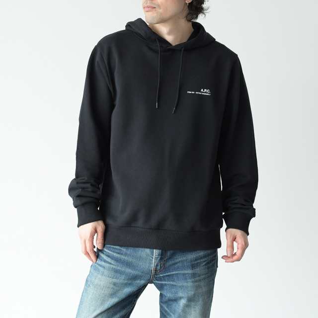 APC アーペーセー パーカー スウェット プリント ロゴ HOODIE COFBQ H27672 トレーナー メンズ ブラック 黒 人気 おすすめ  ギフト｜au PAY マーケット