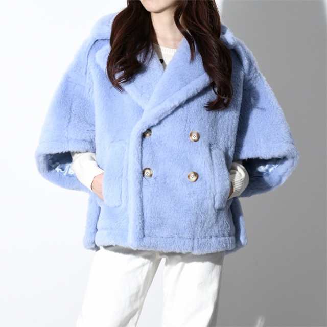 Max Mara マックスマーラ テディ ケープ PLACIDO CAPE コート ポンチョ レディース AZZURRO ブルー アウター 人気｜au  PAY マーケット