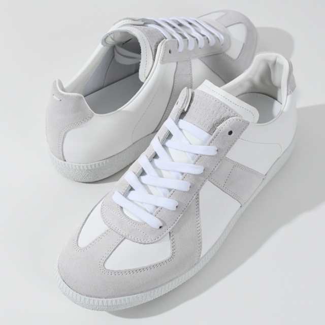 MAISON MARGIELA メゾン マルジェラ REPLICA GERMAN TRAINER ジャーマントレーナー カーフスキン スニーカー 靴  メンズ 男性 OFF WHITE ｜au PAY マーケット