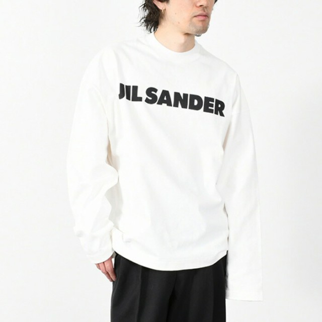 JILSANDER ジルサンダー ロゴTシャツ トップス ロゴプリント 長袖Tシャツ J22GC0136 J45047 レディース WHITE ホワイト 長袖 ロゴ クルー