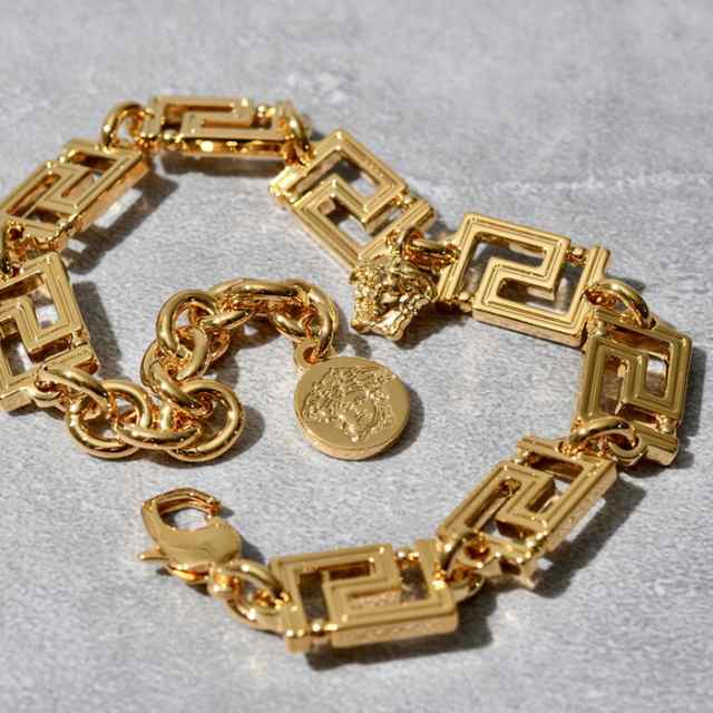 VERSACE ヴェルサーチェ グレカマニア ブレスレット DG07719 DJMT GOLD ゴールド メンズ メデューサ チェーン グレカモチーフ ギフト プ