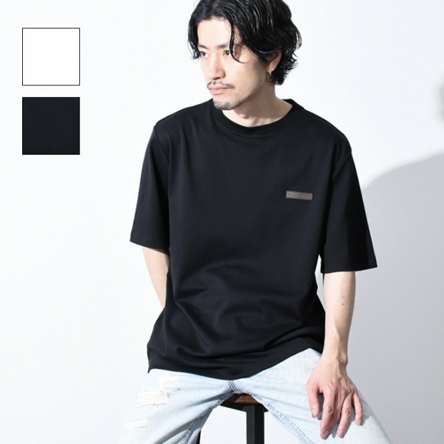 BERLUTI ベルルッティ Tシャツ トップス レザーディテール R24JRS93