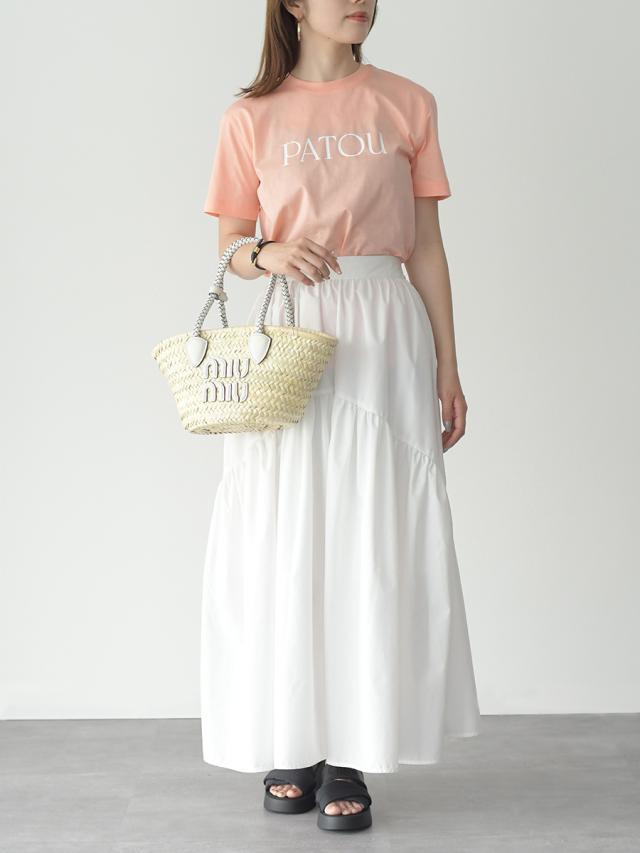 人気 PATOU オーガニックコットン ロゴ プリント Tシャツ（未