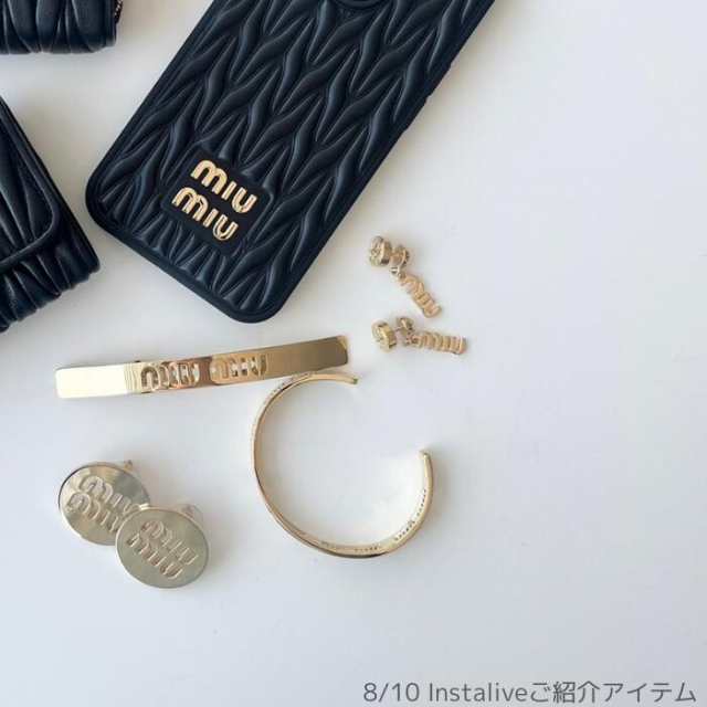 MIU MIU ミュウミュウ アクセサリー ピアス ミュウロゴピアス 5JO849