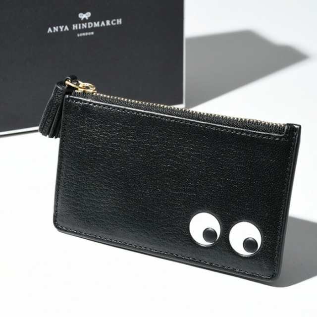 ANYA HINDMARCH アニヤ ハインドマーチ カードケース コインケース フラグメントケース Eyes Zipped Card Case 142717 レディース ブラッ