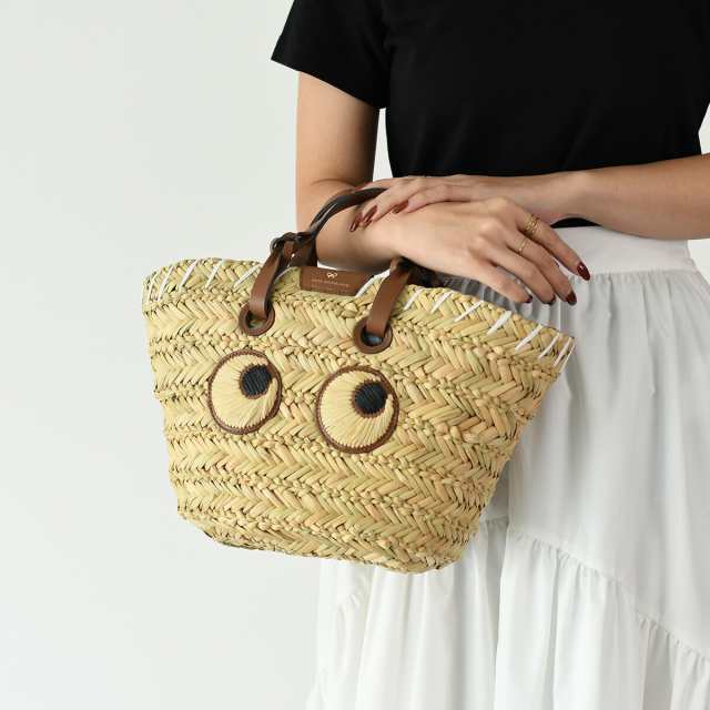 ANYA HINDMARCH アニヤ ハインドマーチ かごバッグ Small Paper Eyes Basket バスケット レディース 155120 人気 カゴバッグ ナチュラル