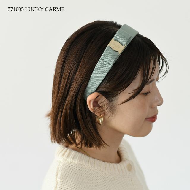 フェラガモ リボンヘアアクセサリー SALVATORE FERRAGAMO カチューシャ 34 4311 ヴィラリボン (FERRAGAMO
