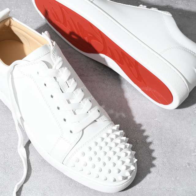 Christian Louboutin クリスチャンルブタン Louis Junior スパイク スニーカー BIANCO ホワイト 白 靴 男性用  スタッズ ローカット 11305｜au PAY マーケット