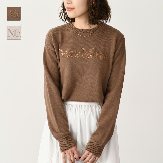 S Max Mara エス マックスマーラ ニット トップス KASSEL カッセル ウール カシミヤ ロゴ 9366164306 レディース ベージュ キャメル セーター 秋冬の通販は