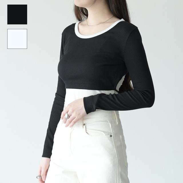 PATOU パトゥ カットソー JE107 9978 オープンバック クロップドT  