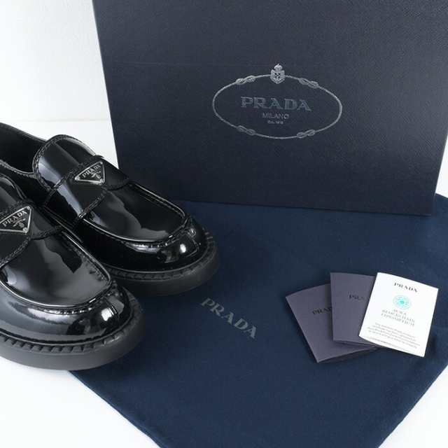 PRADA プラダ シューズ パテントレザー ローファー 2DE127 069 メンズ ブラック エナメル パテントレザー ラバーソール  トライアングルロゴ ドレスシューズ 春夏 人気 おすすめ プレゼントの通販はau PAY マーケット - セレクトショップＦＥＬＩＣＥ | au  PAY マーケット ...