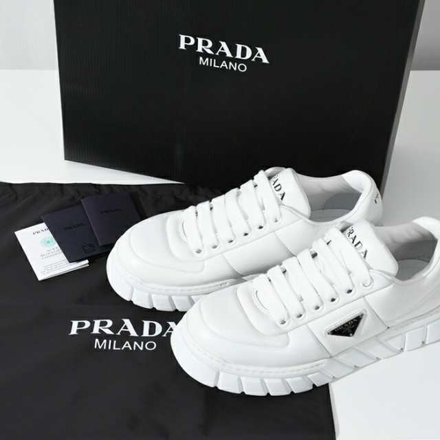 PRADA プラダ 靴 スニーカー シューズ パデッドナッパレザースニーカー