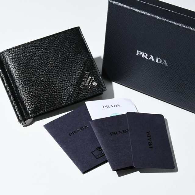 PRADA プラダ 財布 マネークリップ コンパクト財布 SAFFIANO レザー