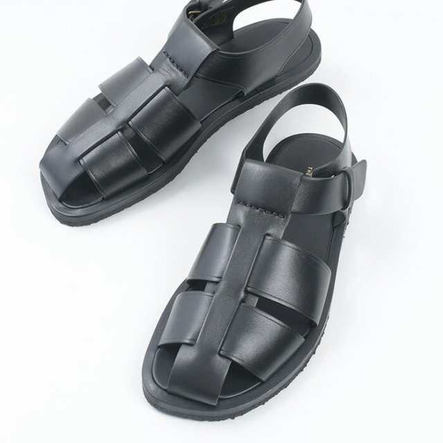 THE ROW ザ ロウ フィッシャーマンサンダル シューズ Sandal Fisherman F1343 N60 レディース ブラック BLACK 黒 グルカサンダル レザー