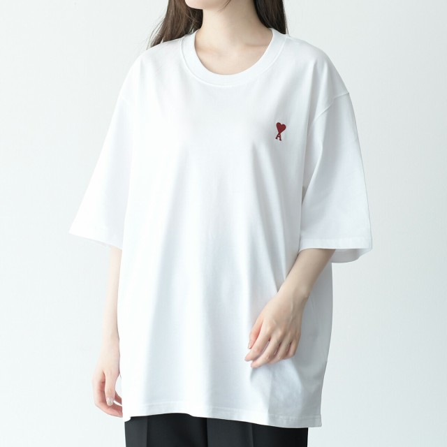 【訳あり】AMI ALEXANDRE MATTIUSSI AMI DE COEUR アミ パリス トップス ロゴT ボクシーフィット Tシャツ UTS005 726 レディース ユニセ