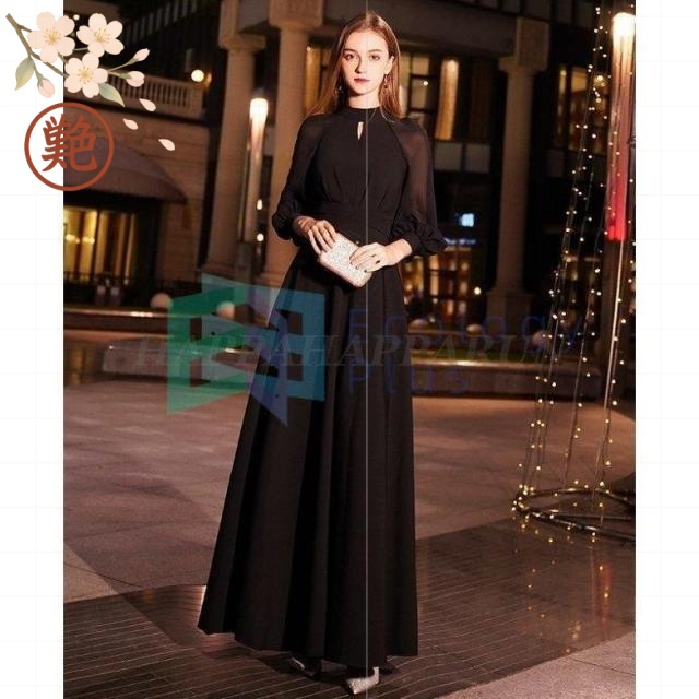 注目ランキング上位 ギフトにも最適 20代 40代 ロングドレス お呼ばれ 30代 黒 大きいサイズ 売上急増中 シースルー ドレス 結婚式 スタンドカラー 演奏会 長袖 3 パーティードレス 送料無料 袖あり 収納便利 送料無料実施中 スタンドカラー ロングドレス 大きいサイズ 30代 結婚式 パーティー