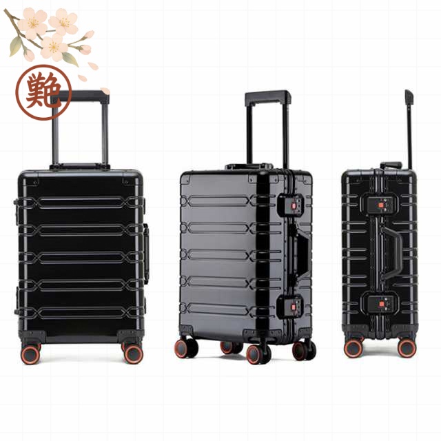 フレームケース ロック かばん スーツケース キャリーケース バッグ アルミ 傷が目たちにくい ハードキャリー キャリーケース アルミフレーム トラベル アルミキャリー フレーム 静音キャスター 旅行鞄 キャリーバッグ カバン フレームケース ロック かばん スーツケース キャリーケース バッグ