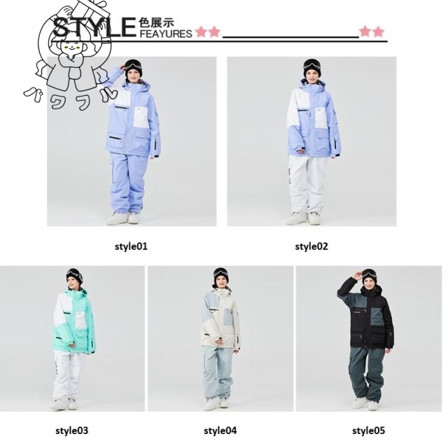 レビュー高評価商品 多機能デザイン 防寒 レディース レビュー高評価 スキー スキーウェア 上下セット 中綿 厚手 メンズ スノボー 防風 在庫わずか スノーボードウェア 撥水 スノボウェア ジャケット 人気急上昇 パンツ お買い得プライス