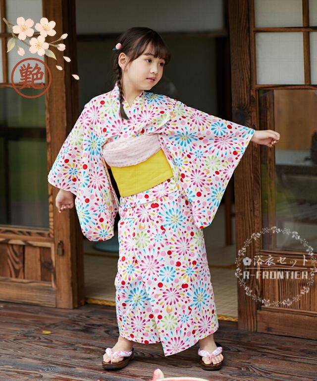 可愛い お祭り 花火 浴衣 洗える 夏祭り 旅行 150 子供 夏祭り 個性的
