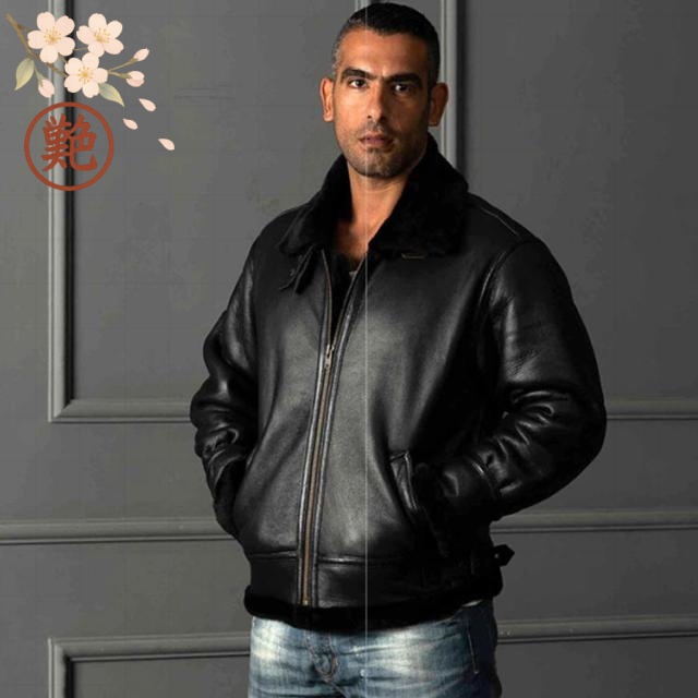 -3 ライダースジャケット 本革ジャケット -3 革ジャン ー3フライトジャケット 本皮 ボア メンズ 本革 ビックサイズ 防寒 アウター バイカージャケット フライトジャケット メンズ 本物 皮ジャン 羊毛 ムートンジャケット