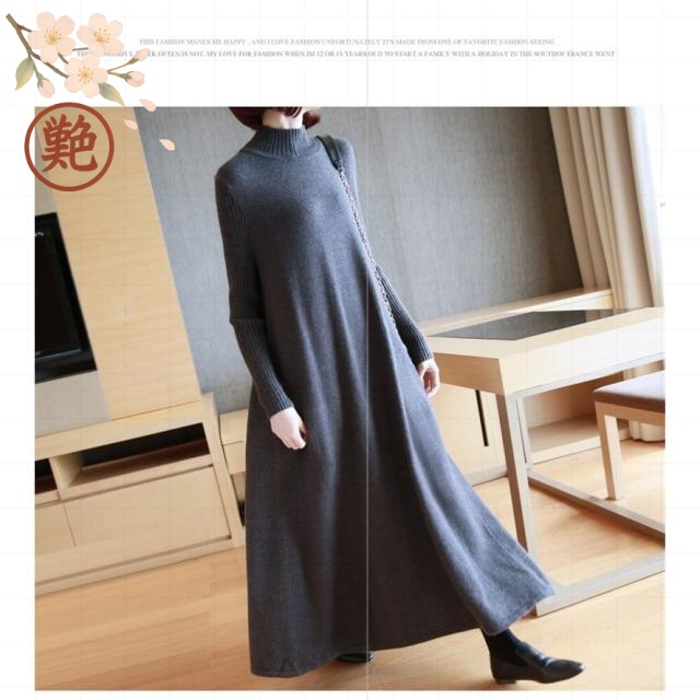 ハイネック 冬 秋冬 40代 ロング丈 レディース 冬 50代 ライン ワンピース きれいめ 黒 ニットワンピース フレアワンピ ハイネック 冬 秋冬 40代 ロング丈 レディース 冬 50代 ライン
