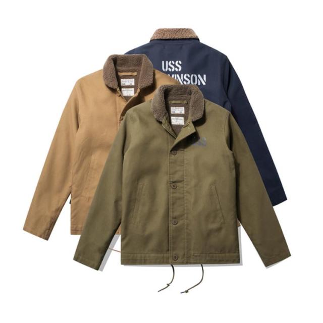 新品 米軍 N-1デッキジャケット ミリタリージャケット メンズ レディース ykkファスナー uss carl vinson(cvn70) TAN NAVY OLIVE おしゃれ かっこいい 人気 20代 30代 40代 50代 大人 冬 服 カジュアル アメカジ_2