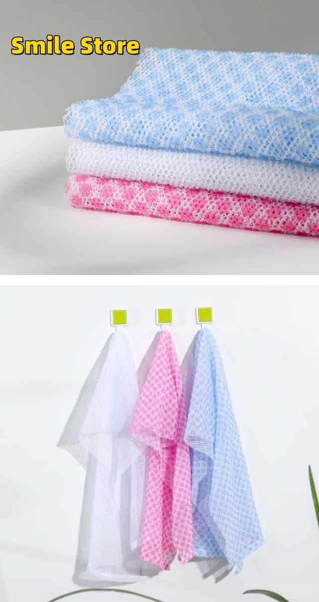 【SmileStore】柔らかい 垢擦り 背中洗い 浴用 アカスリ ボディタオル 浴用タオル 大判 お風呂 あかすりタオル バス ふつう 抗菌 温泉 泡立ち 薄手 パフ・スポンジ